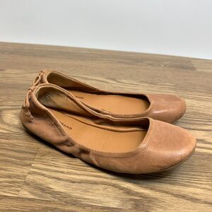 Lucky Brand Womens Emmolise Tan Bow Ballet Flats Shoes 9M / 40